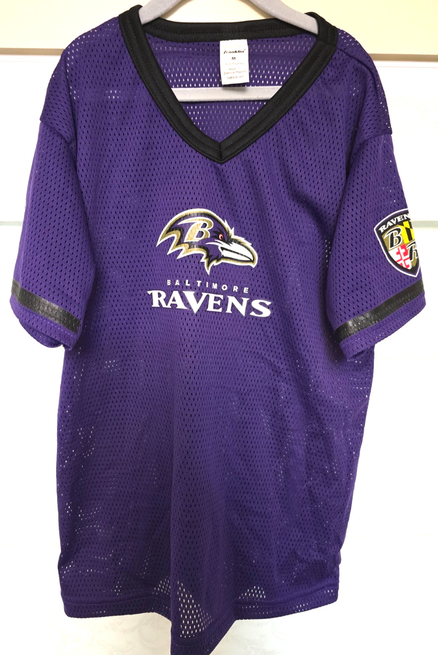 Baltimore Ravens Jersey Youth Medium Purple Franklin Mesh NFL Football Shirt